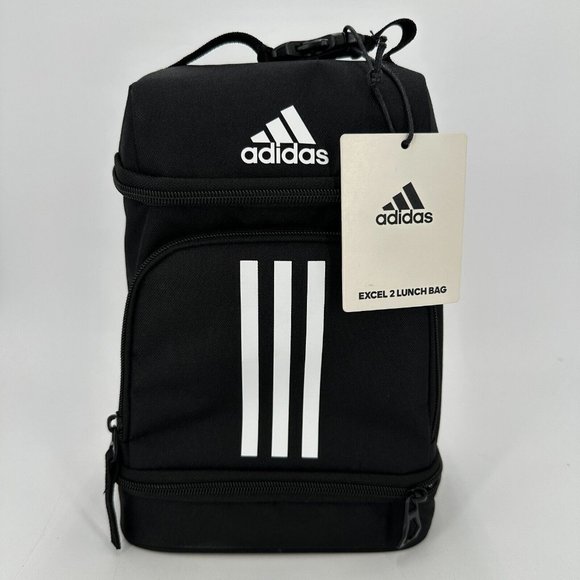 adidas Other - Adidas Excel 2 Lunch Bag Insulated Top Handle Black & 3 White Stripes Boys NWT